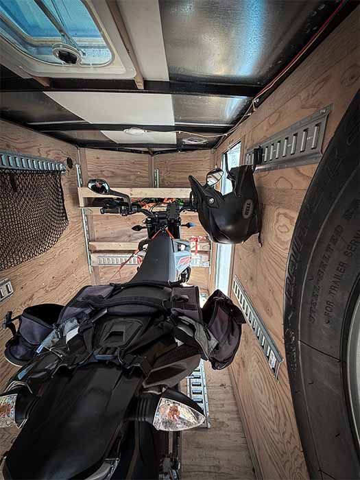 motorcycle-hauling-04 motorcycle in trailer for rent